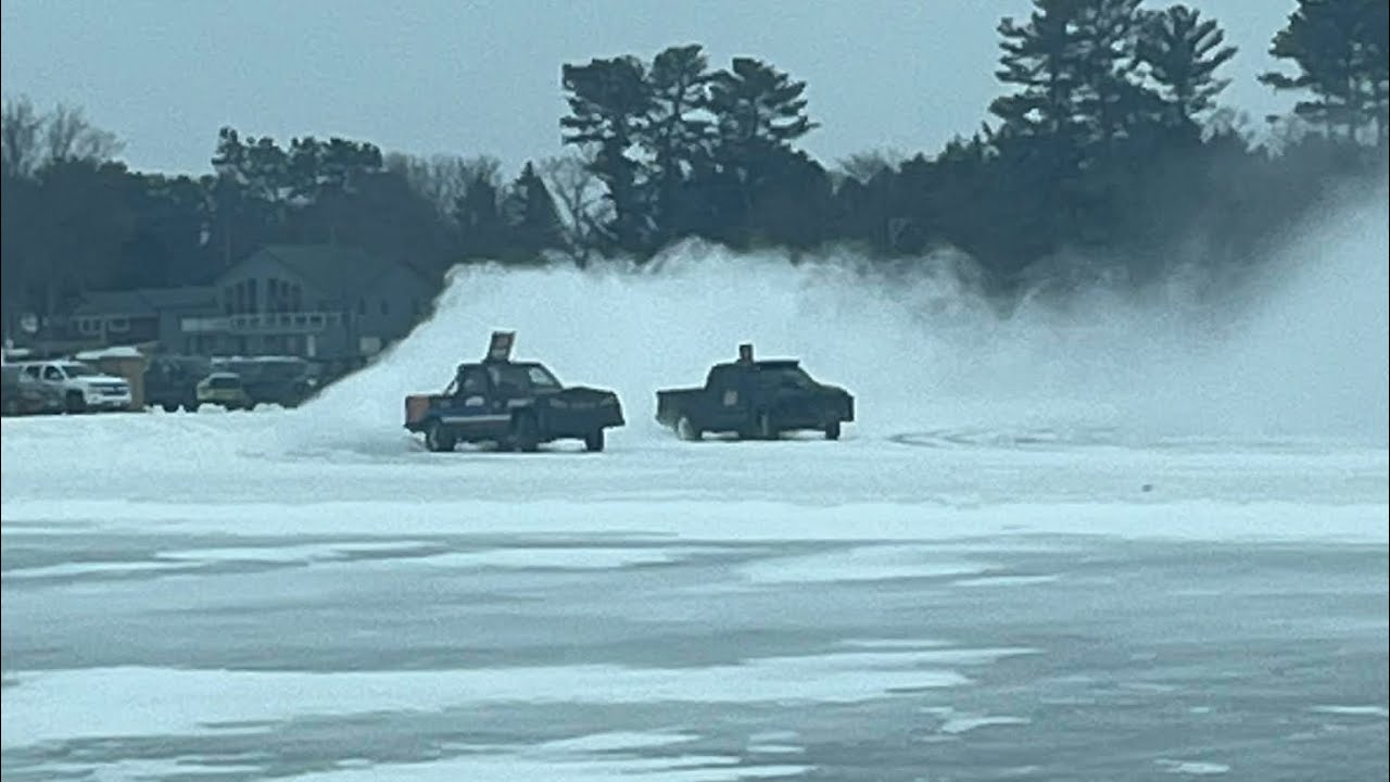 Chetek Ice Races rear wheel feature on board 2-22-26