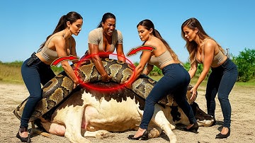 Animal rescue: Brave Calf Runs For Help to Save Mother from Giant Python