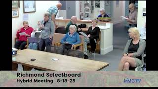 Richmond Selectboard 8-18-2025