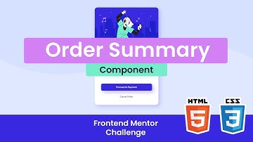 Order Summary Component with HTML & CSS | Frontend Mentor Challenge | Coding Challenge