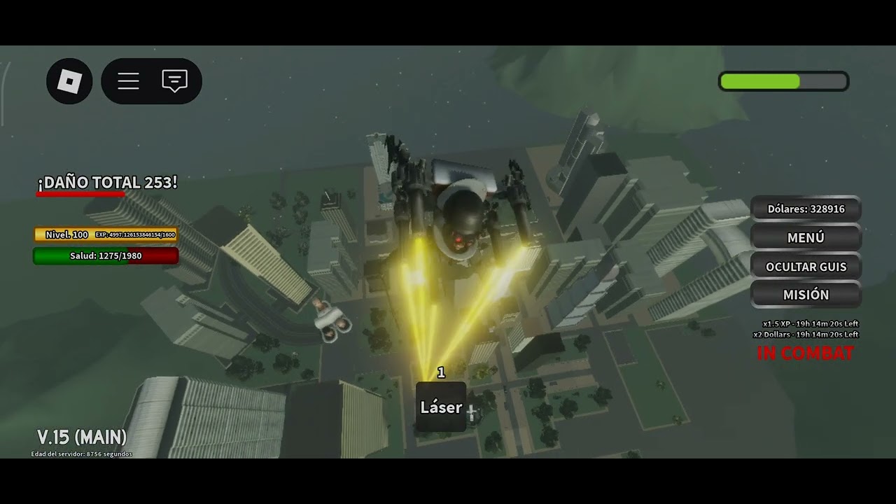 Gameplay skibidi strider penta laser toilet nivel 100