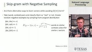 Other Word Embedding Methods (Natural Language Processing at UT Austin)