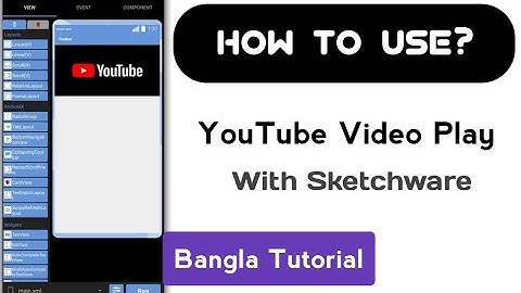 how to use youtube player.Youtube player with sketchware.#sketchware