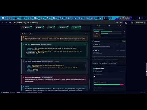 Sentinel: Autonomous Incident Agent for DataHub — Demo