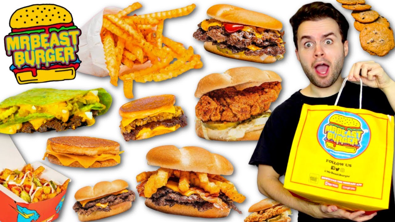 Trying MrBeast Burger's ENTIRE 2022 Menu! Is it even good? - YouTube