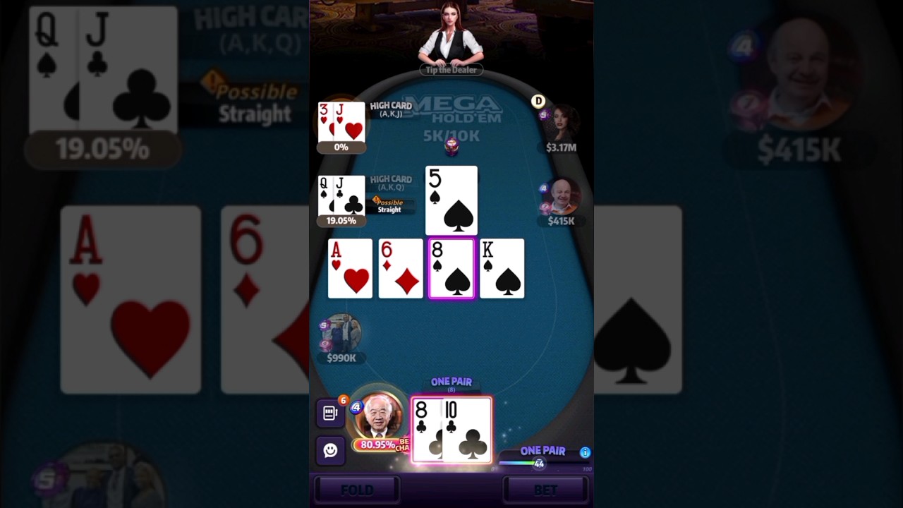 Poker mobile Game | 10♧ 8♧ All In 😱♥️ 