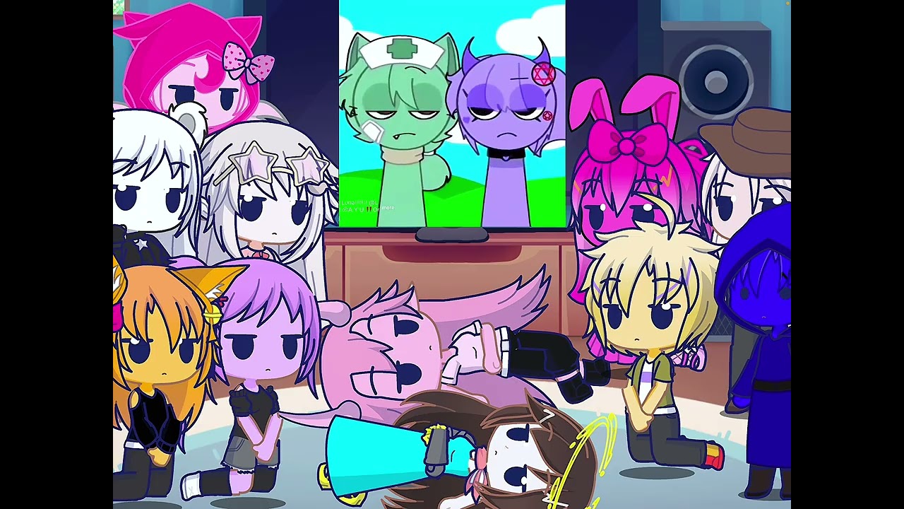 Reacting to SPRUNKI fangirls part 6 