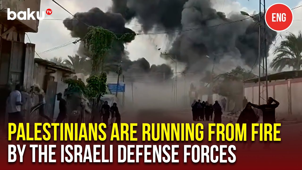 The Moment an Israeli Missile Struck an Area in the Gaza Strip