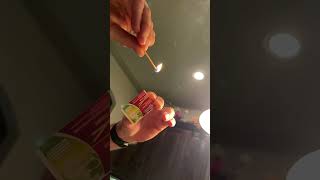 Slow mo of lighting a match