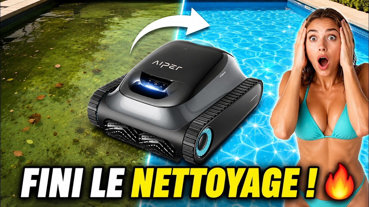 AIPER (2026 Nouveau) Experts Duo : Robot Piscine Scuba V3 & EcoSurfer S2, Nettoyage 360° du Haut en Bas, Entretien Automatique 7 Jours, Nettoyage 10x Plus Rapide avec AI Patrol, Maintenance de