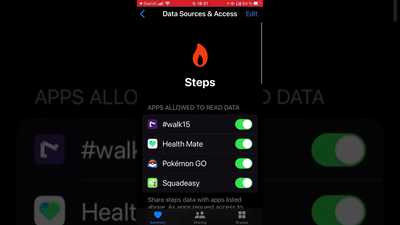 iPhone Health steps source change. @Squadeasy