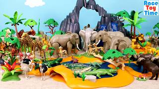 playmobil safari diorama playmobil animal figures