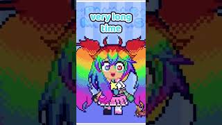 The MOST RAINBOWTASTIC Hair Ive EVER made#pixelart #vtuber #live2D #blubbrmuffins