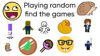 playing random find the games