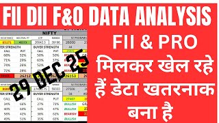 FII DII DATA AND NIFTY \u0026 BANK NIFTY ANALYSIS FOR 29 DEC 2025 | EDUCATIONAL VIDEO FOR MONDAY