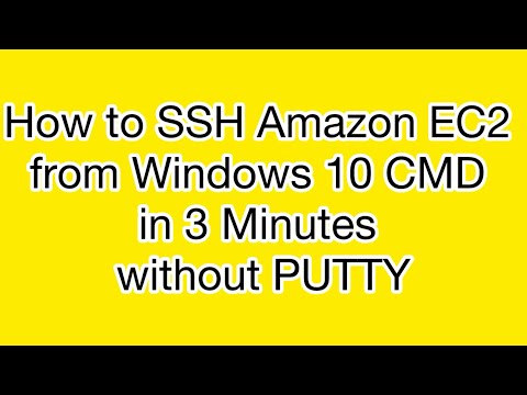 How to SSH Amazon EC2 from Windows 10 CMD without PUTTY