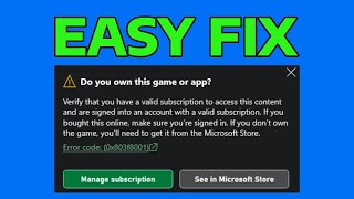 How To Fix Microsoft Store Error 0x803F8001 Game is Currently Not Available in Your Account