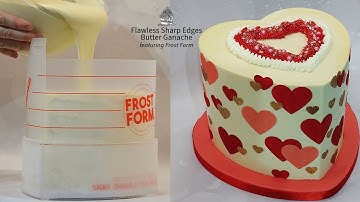 How to achieve sharp edges on cake with Butter Ganache using Frost Form |Made Easy|