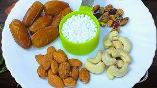 Dry Fruits Recipe | Mix dates, nuts, sago and milk you will be surprised by the result