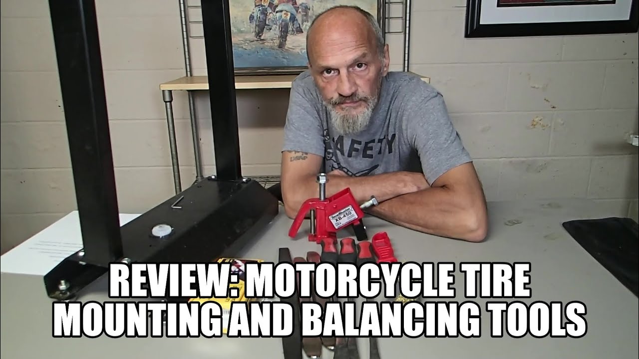 Review Motorcycle tire mount and balance tools YouTube