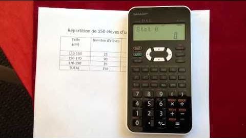 Moyenne et écart type, Sharp EL-531X, tableaux avec classes