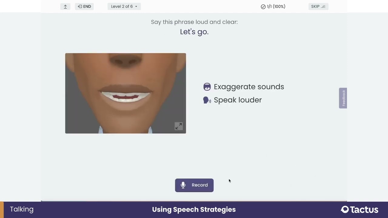 Using Speech Strategies - Tactus VRC (Dysarthria Therapy: Improve Clarity & Intelligibility)