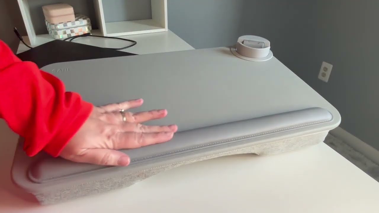SAIJI Laptop Lap Desk Review | Cushioned Lap Desk with Phone Holder