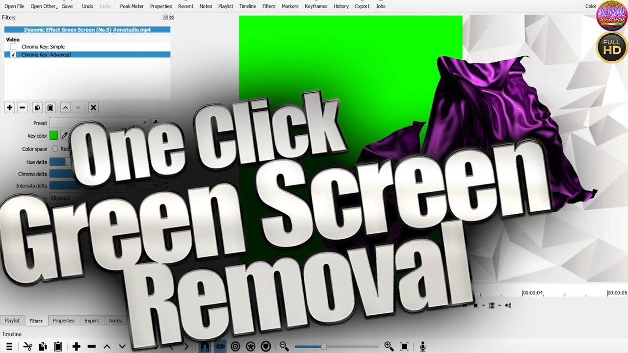 How To Remove Green Screen in Shortcut Video Editor | #mvstudio - YouTube