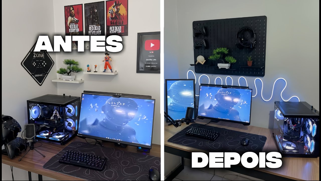 TRANSFORMEI MEU SETUP HUMILDE NO SETUP GAMER DO SONHOS - YouTube