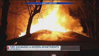 LR fire damages a dozen apartments, 2 buildings