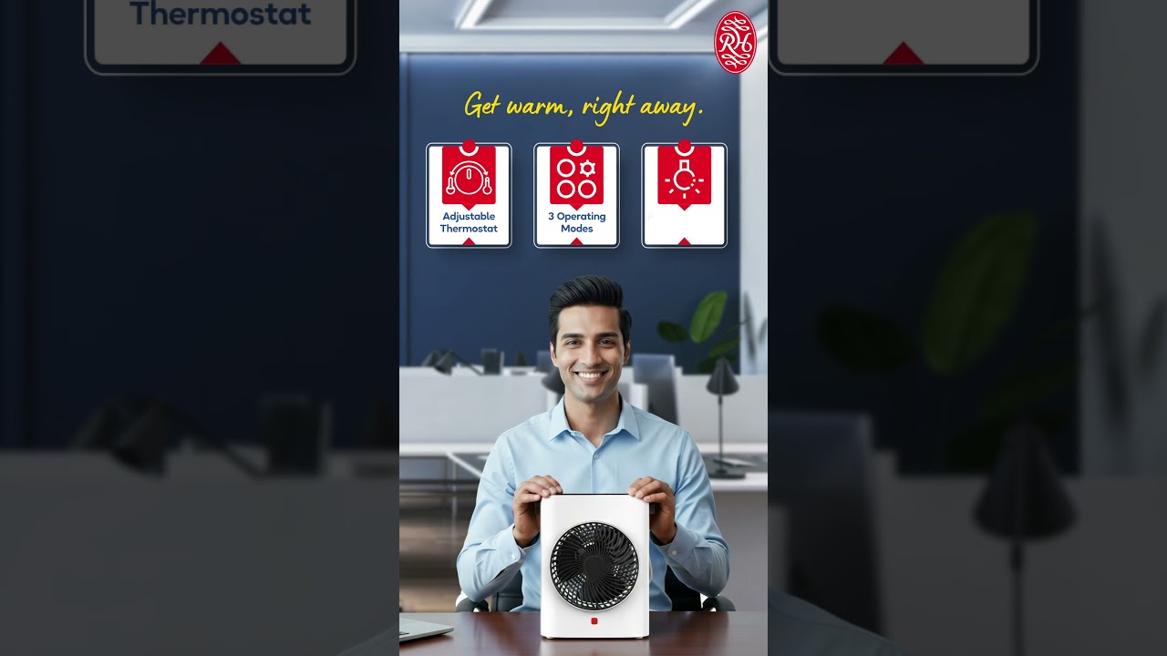 Heatflow 2000W Fan Heater I Russell Hobbs India