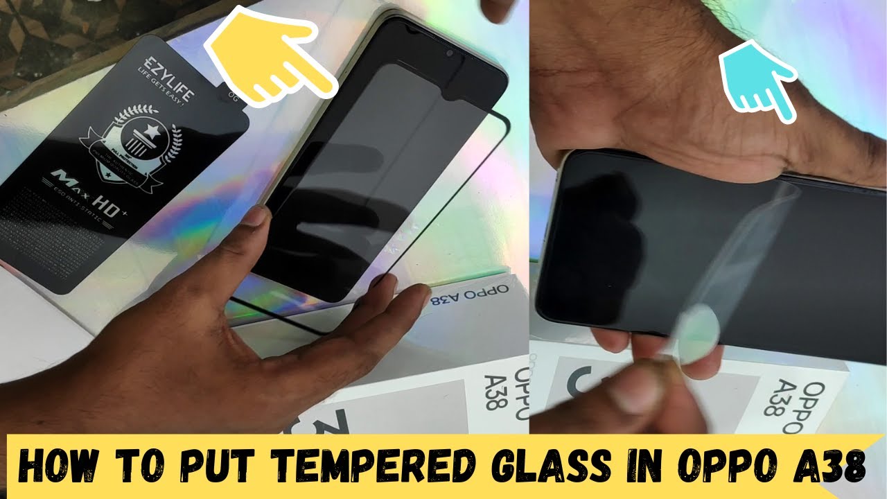 How to put Tempered glass in OPPO A38| How to put tempered glass in ...