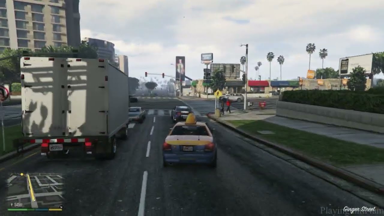 Trabajando como Taxista en GTA V 12# [PS4].