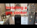 INSTALLATION OF A FREE STANDING GAS COOKER,  gas tutorial for trainee gas engineers in training.