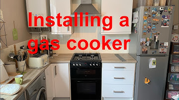 INSTALLATION OF A FREE STANDING GAS COOKER,  gas tutorial for trainee gas engineers in training.