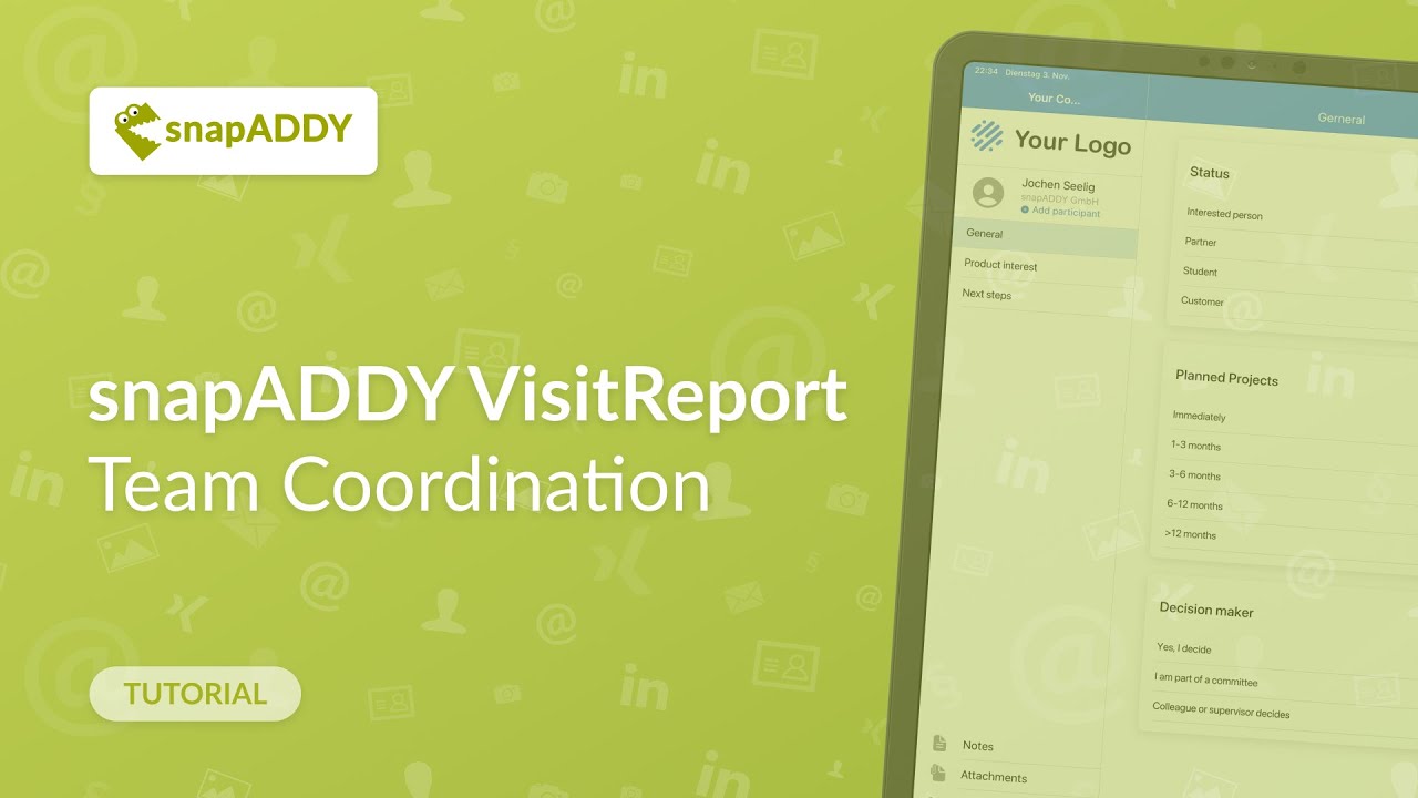 06 - Team Coordination Admin Setup - snapADDY VisitReport