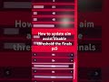 How to update aim assist disable threshold the finals ps5