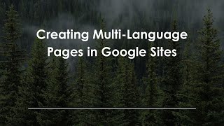 Creazione di pagine multilingue in Google Sites screenshot 2