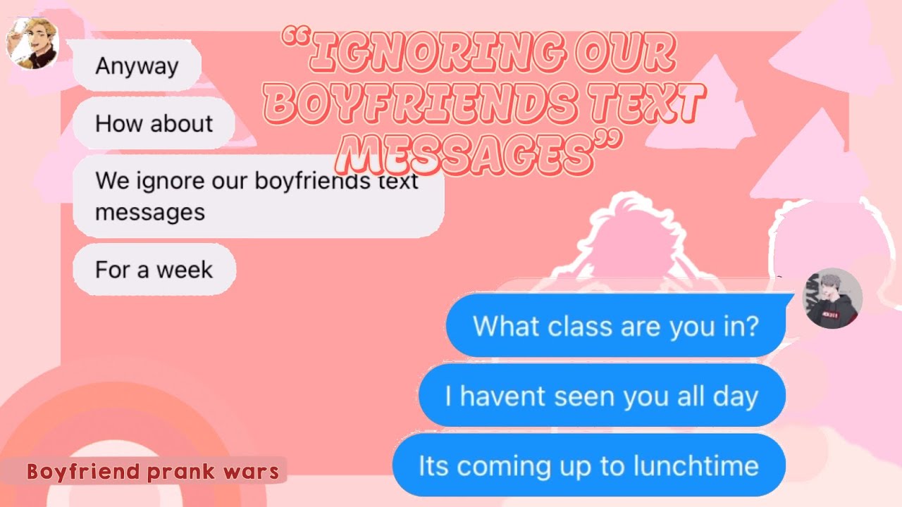 [haikyuu texts] bf challenge | ignoring our boyfriends text messages | first video