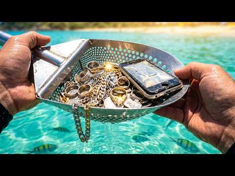 Muitos Tesouros na PRAIA com DETECTOR DE METAIS