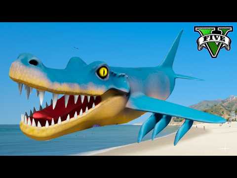 TRALALERO TRALALA vs CROCODILE BOMBARDINO on GTA 5's MEGA RAMP!