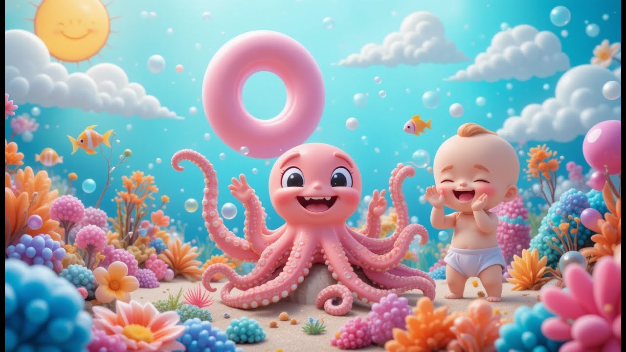 O is for Octopus | ABC Animal Song for Kids | Learn Alphabet with a Fun Octopus