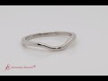 Plain curved wedding band in 18k white gold fdens2255b3 fascinating diamonds
