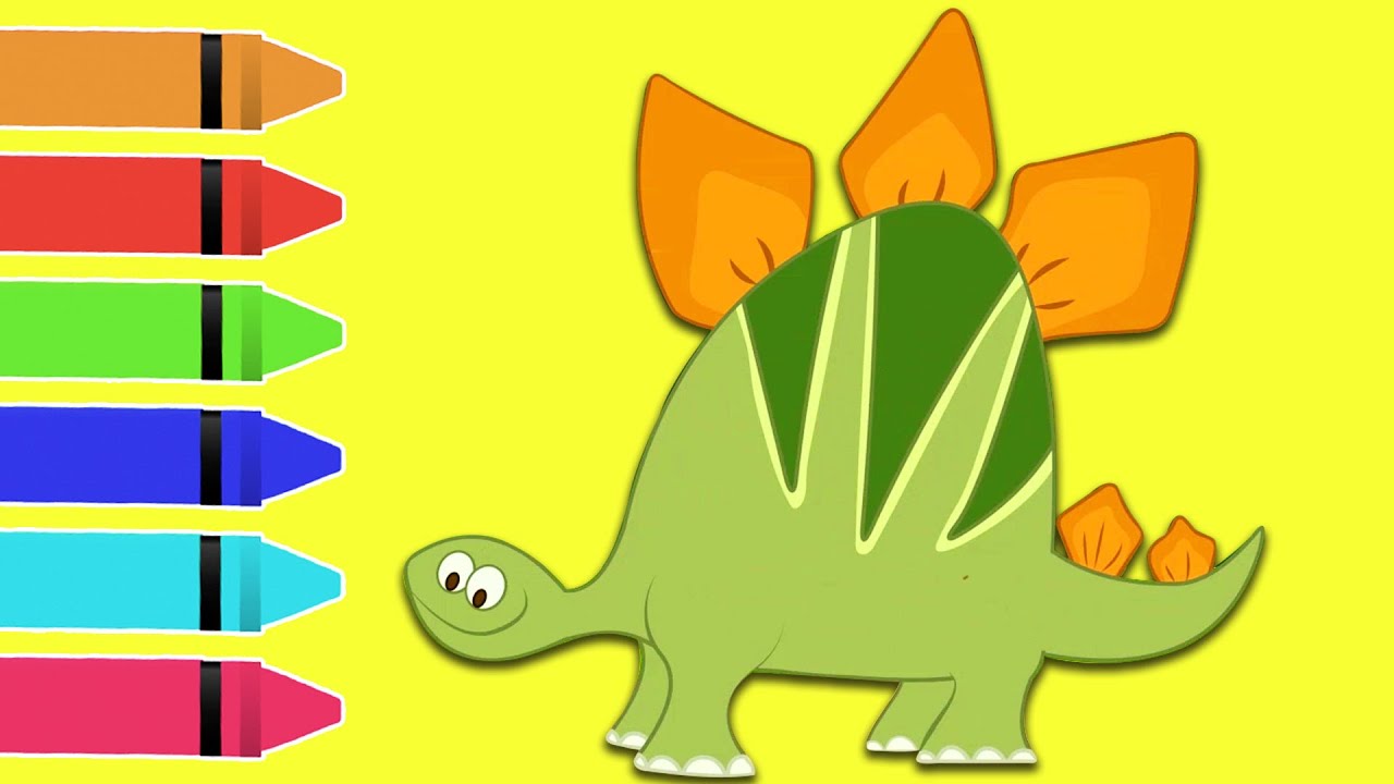 Color The Dinosaurs | Dinosaur Mein Rang Bharo | Preschool Activity ...