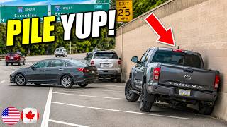 CHAIN REACTION CRASH INVOLVES MULTIPLE DRIVERS - 1015 | Driving Fails