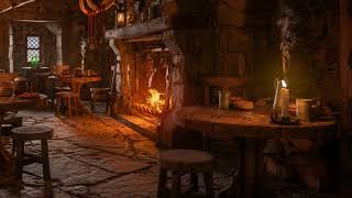 Tavern Harp Music Fireside Crackling | Medieval Tavern Ambience for Sleep, Relaxation, Study, Focus screenshot 2