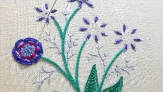 Hand embroidery,  daisy pattern in a new way, very easy