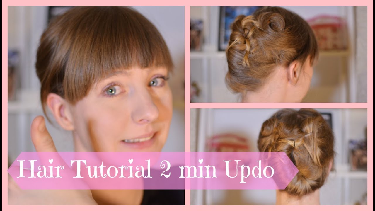 Hair Tutorial 2 Min Updo Easy YouTube