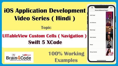 Table View with Custom Cell and Navigation Controller in Swift 5 XCode | Hindi | Easiest Method
