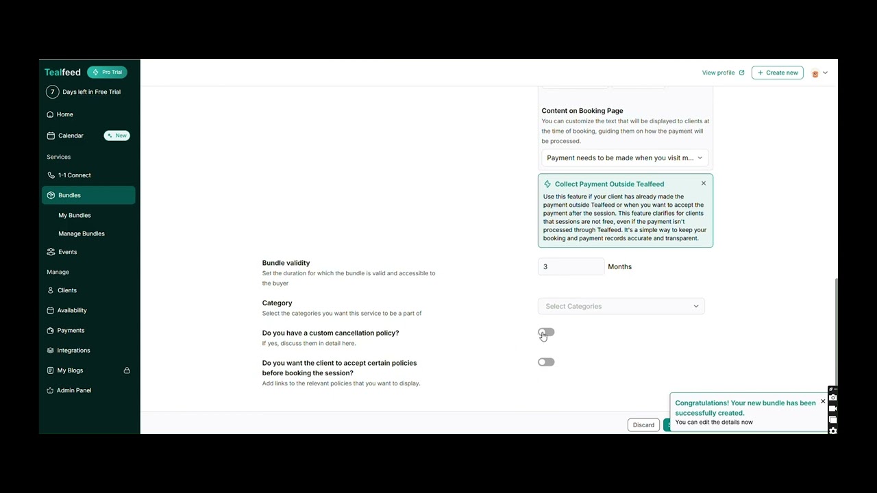 Creating Session Bundles on Tealfeed - YouTube